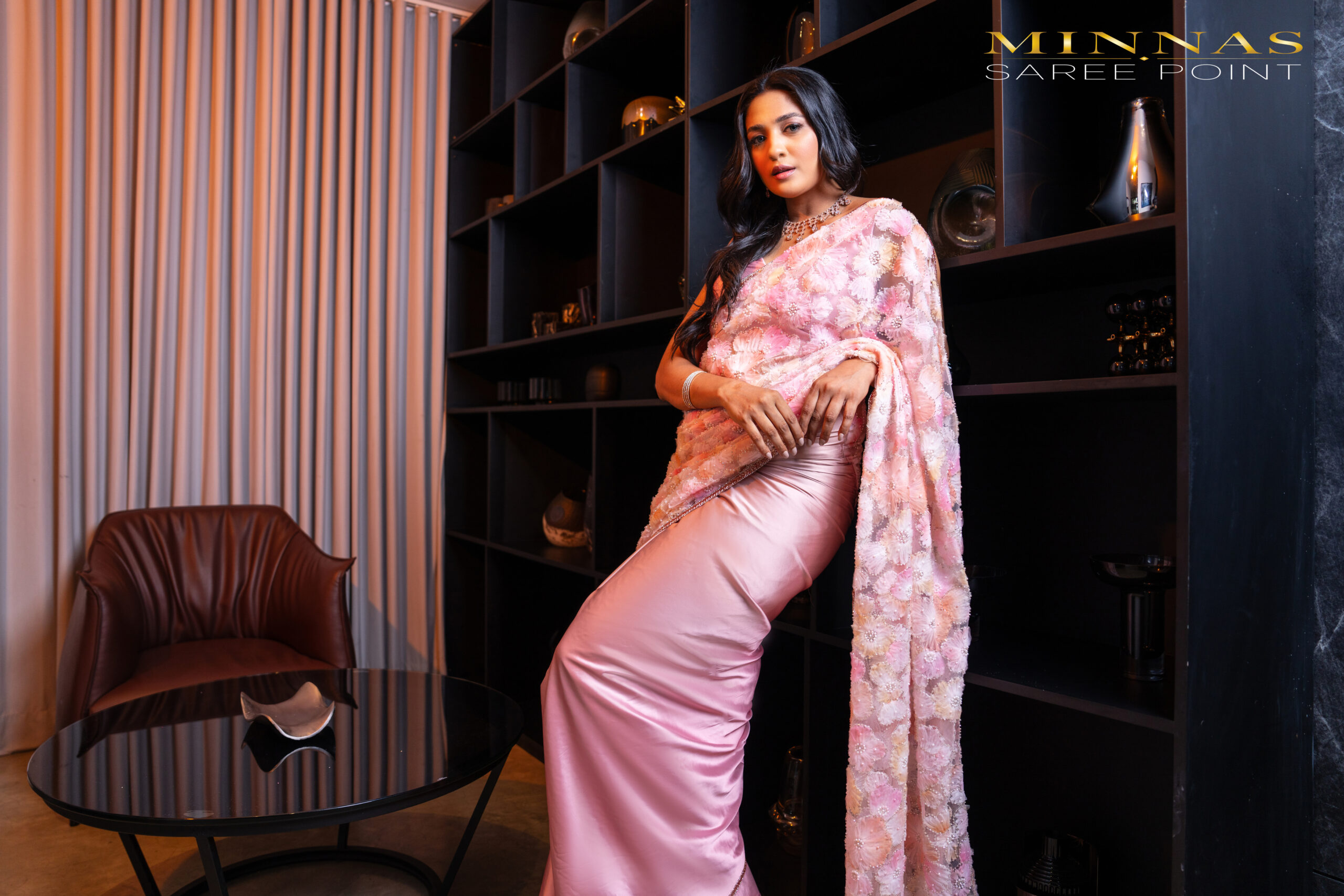 Black Shimmer With Crystal Net