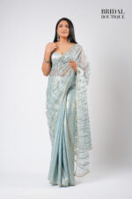 Metallic Silk With Crystal Net