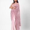 Two Toned Pink Silk With Crystal Net