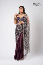 Wine Silk With Crystal Net