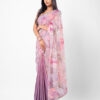 0063 Lilac Floral With Two Toned Mauve Silk