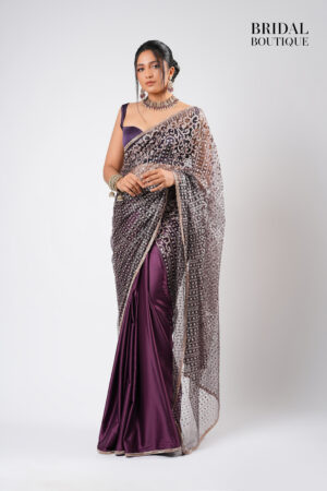 Wine Silk With Crystal Net