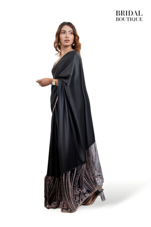 Black Silk With Crystal Net