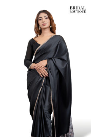 Black Silk With Crystal Net