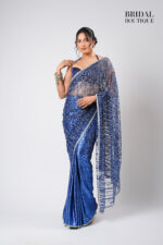 Metallic Silk With Crystal Net