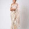 Metallic Silk With Crystal Net