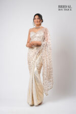 Metallic Silk With Crystal Net