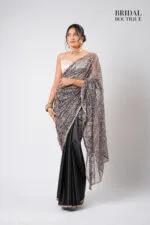 Black Silk With Crystal Net