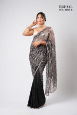 Black Shimmer With Crystal Net