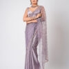 Purple Silk With Crystal Net