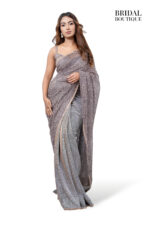 Dark Grey Shimmer With Crystal Net