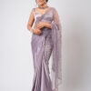 Purple Silk With Crystal Net