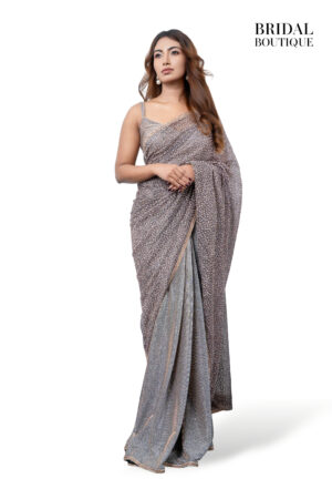 0265 Dark Grey Shimmer With Crystal Net