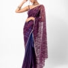 Blue/Purple Two Toned Silk With Crystal Net