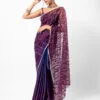 Blue/Purple Two Toned Silk With Crystal Net
