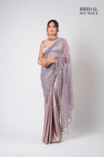 Metallic Silk With Crystal Net