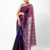 Blue/Purple Two Toned Silk With Crystal Net