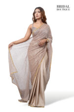 Champagne Gold Silk With Crystal Net