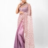 0339 Mauve Two Toned Silk With Crystal Net