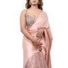 Peach Silk With Crystal Net