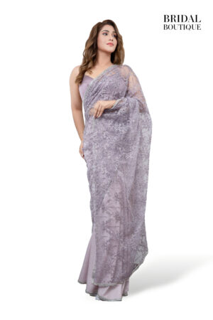 Lavender Shimmer With Crystal Net