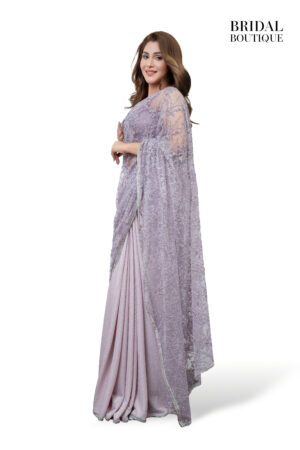 Lavender Shimmer With Crystal Net