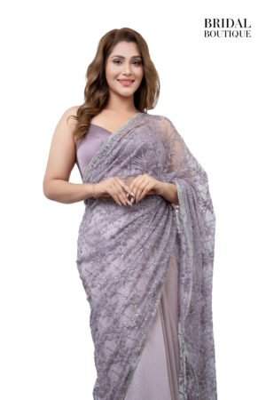 Lavender Shimmer With Crystal Net