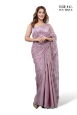 0512 Purple Silk With Crystal Net