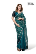 0576 Emerald Green Silk With Crystal Net