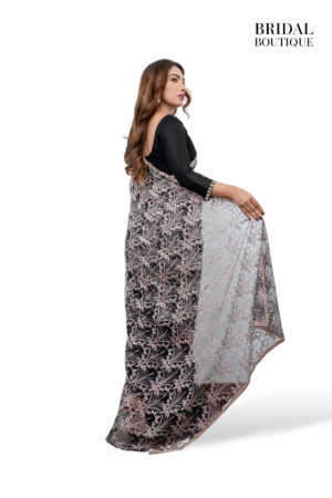 Black Silk With Crystal Net