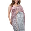Pink And Silver Shaded Sequins