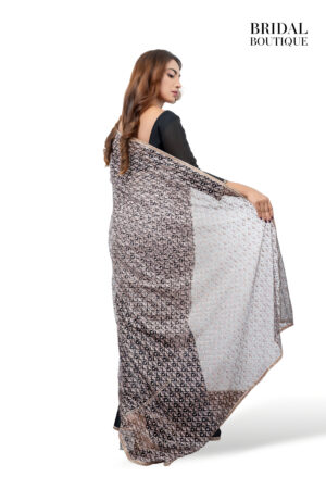 Black Silk With Crystal Net