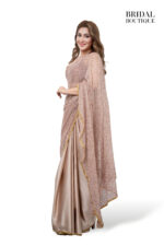 Champagne Gold Silk With Crystal Net