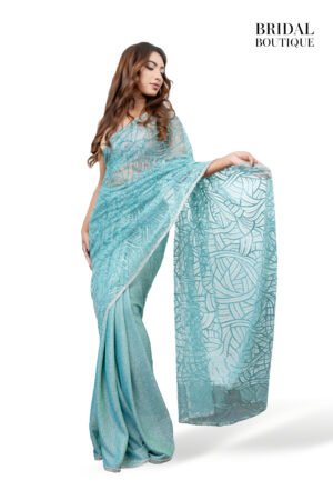 Blue Shimmer With Aztec Pearl Net