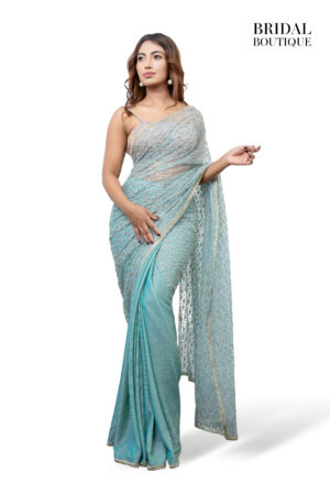 1504 Blue Shimmer With Crystal Net