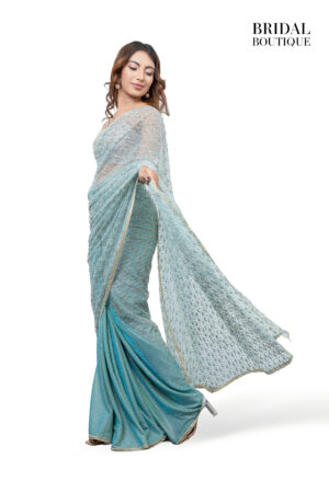 1510 Blue Shimmer With Crystal Net