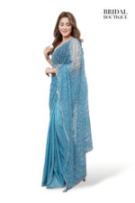 Ice Blue Shimmer With Crystal Net