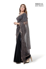 Black Silk With Crystal Net